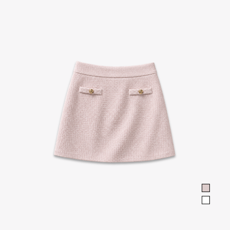 COLEGACY Women Tweed Mini Skirt