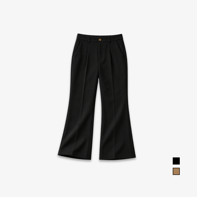 PISCO Women Elegant High Waist Flare Pants