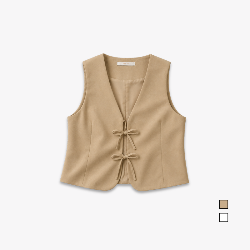 PISCO Women Ribbon Tie Sleeveless Top