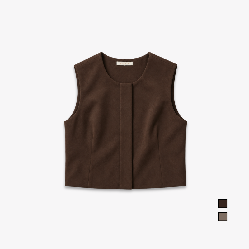 PISCO Women Hidden-Zip Sleeveless Vest