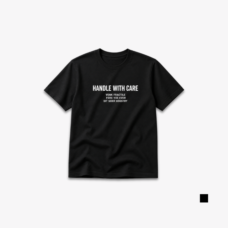 AD Men Black “Handle With Care” Graphic Tee