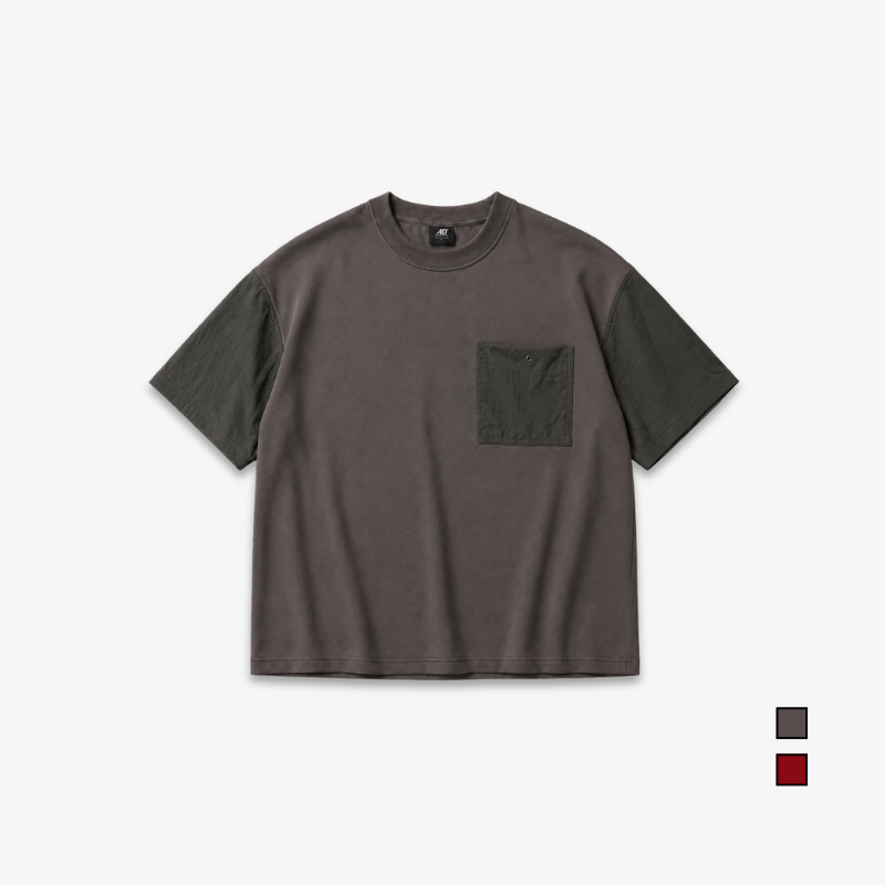 AD Men Contrast Sleeve Pocket Tee