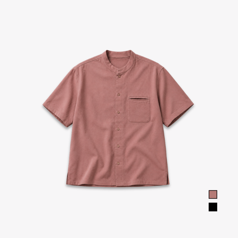 AD JEANS Men Textured Mandarin Collar Shirt