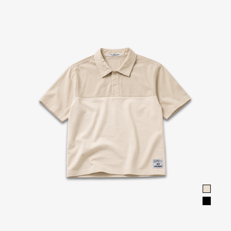 AD Men Oversize Colorblock Polo Shirt