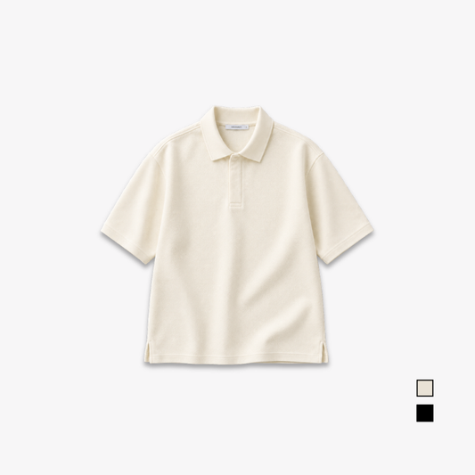 COLEGACY Men Textured Oversized Polo Shirt