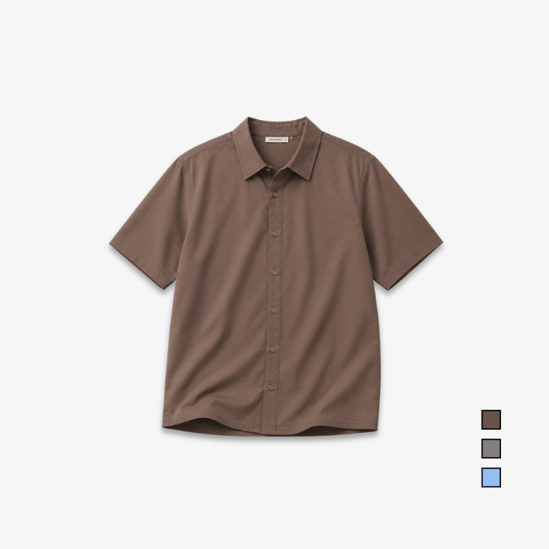 COLEGACY Men Smooth Short Sleeve Shirt