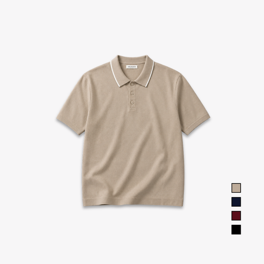 COLEGACY Men Knitted Polo Shirt