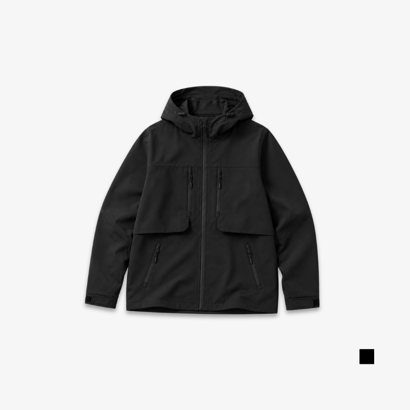 COLEGACY Men Black Windbreaker Jacket