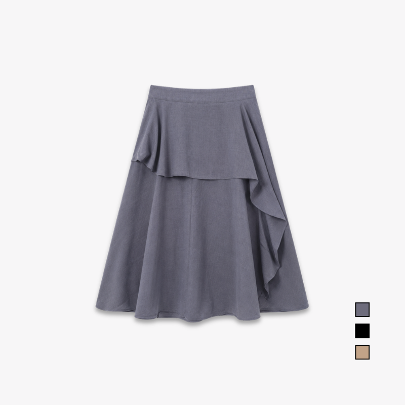 PISCO Women Elegant Layered Maxi Skirt