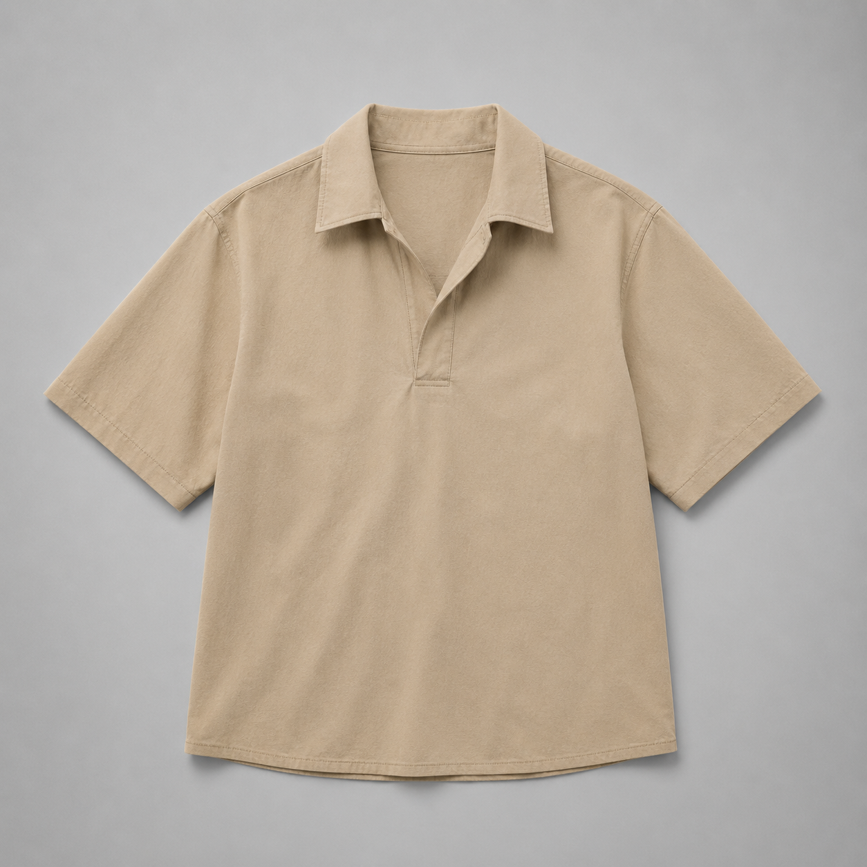COLEGACY Men Open Collar Short Sleeve Shirt