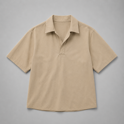 COLEGACY Men Open Collar Short Sleeve Shirt
