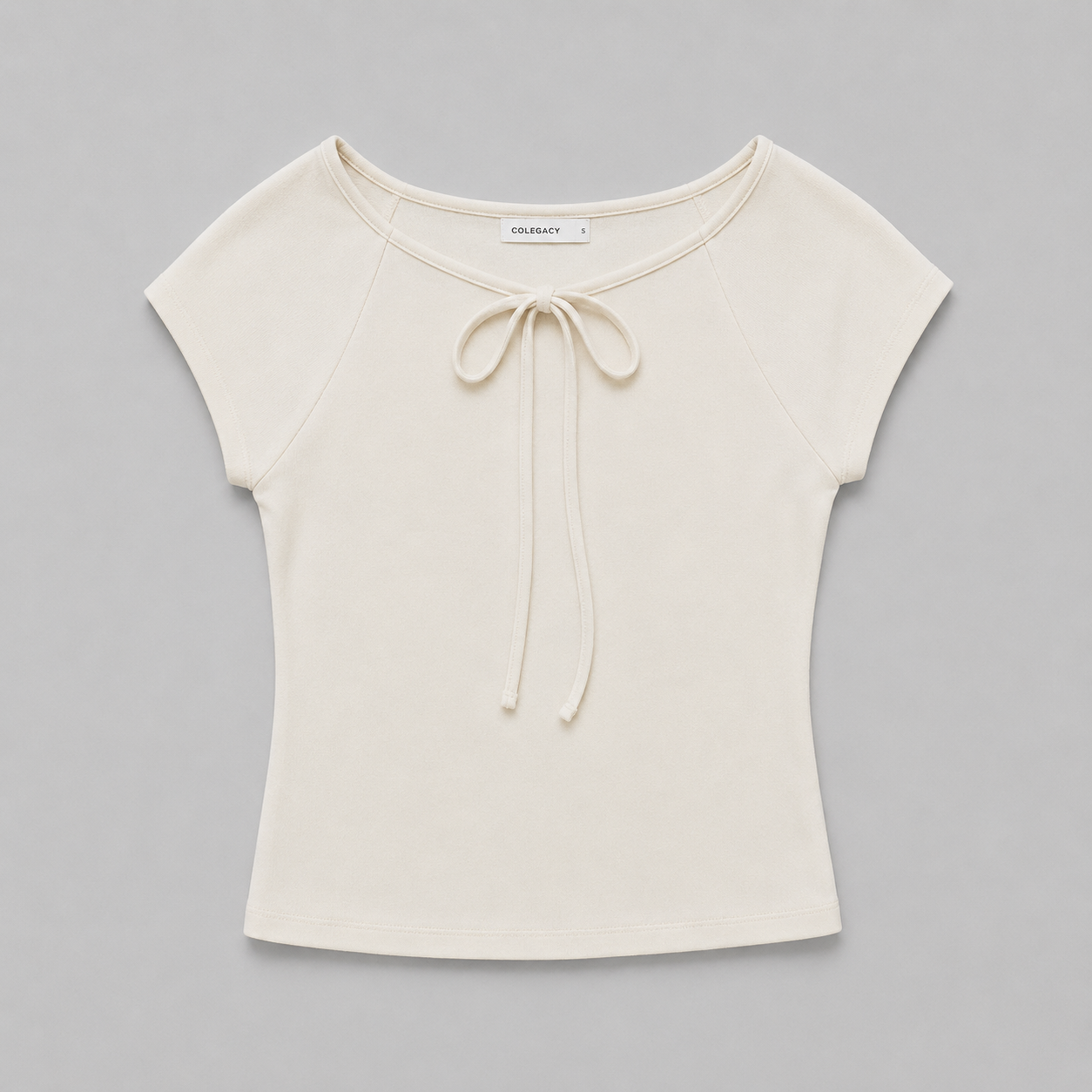 COLEGACY Women Ribbon Tie Crop Top