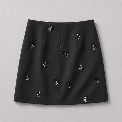 COLEGACY Women Embroidery Mini Skirt