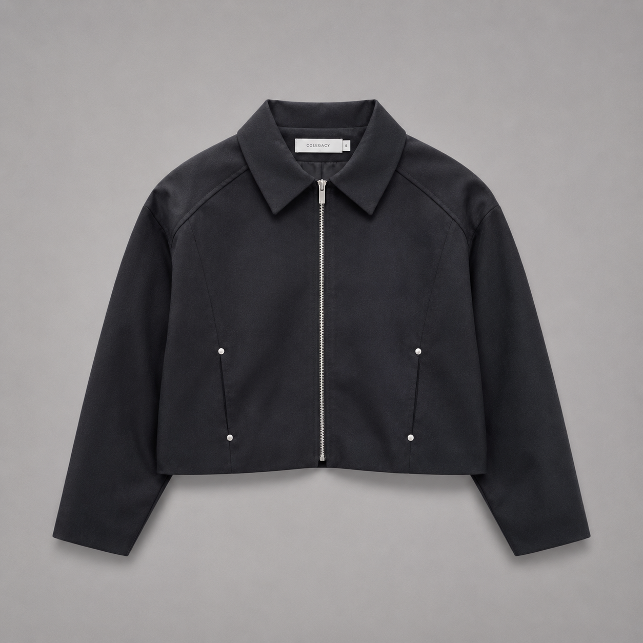 COLEGACY Women Cropped Zip Jacket
