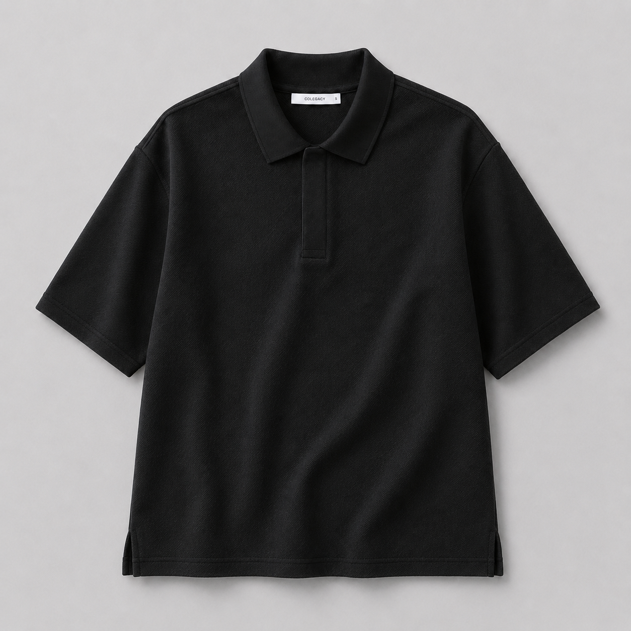 COLEGACY Men Textured Oversized Polo Shirt