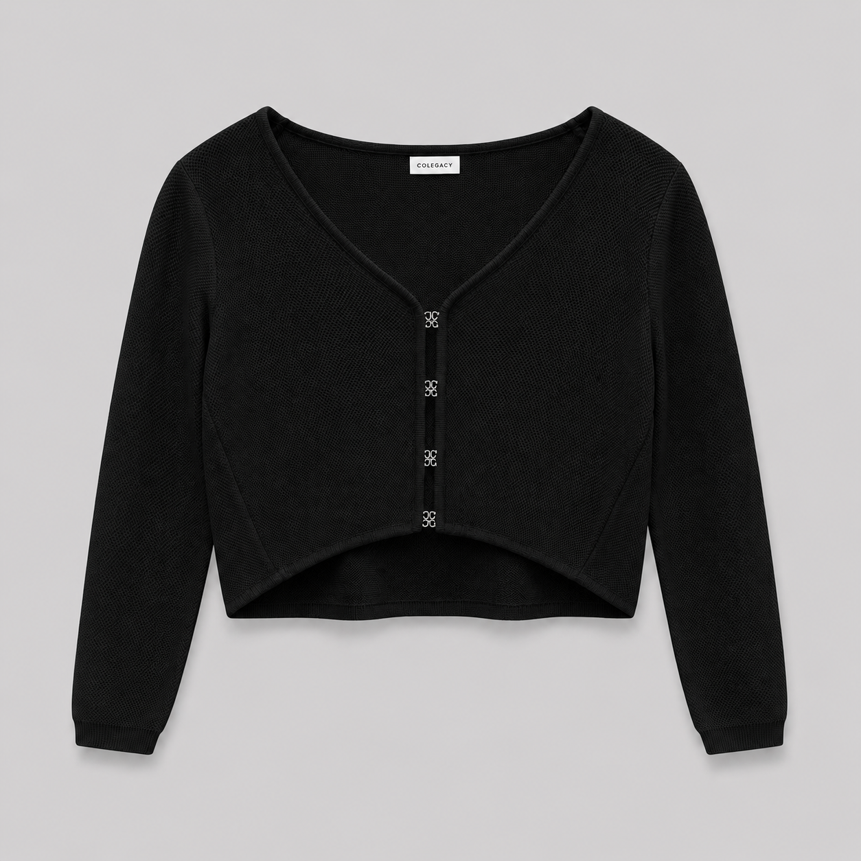 COLEGACY Women Knit Long Sleeve Crop Top
