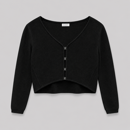 COLEGACY Women Knit Long Sleeve Crop Top