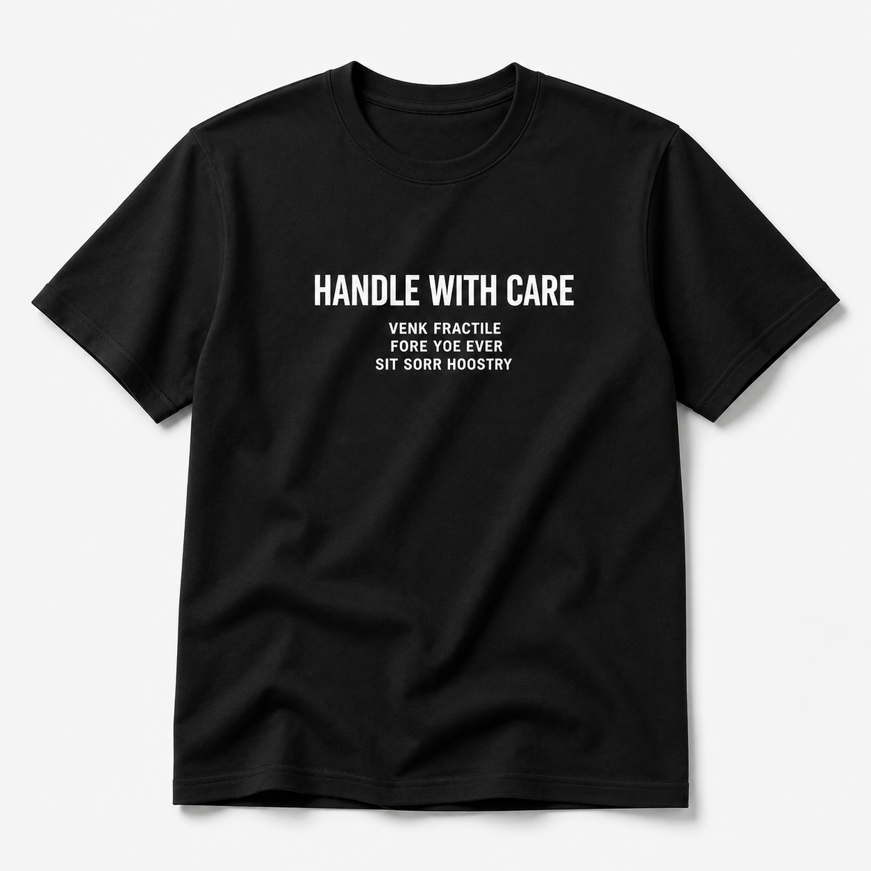 AD Men Black “Handle With Care” Graphic Tee