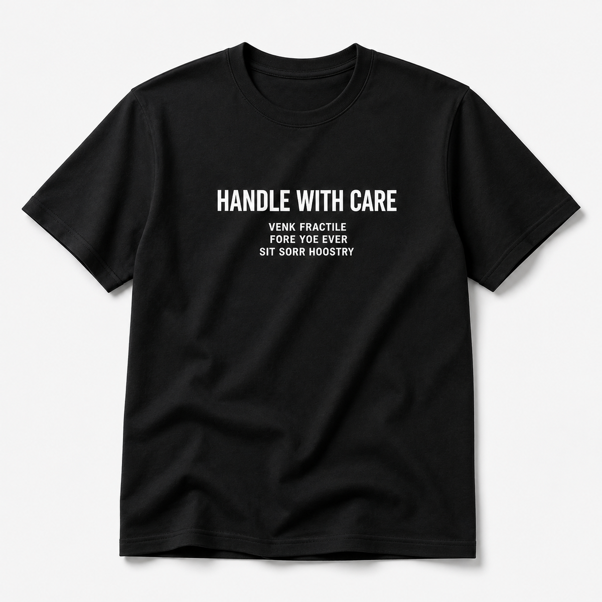 AD Men Black “Handle With Care” Graphic Tee