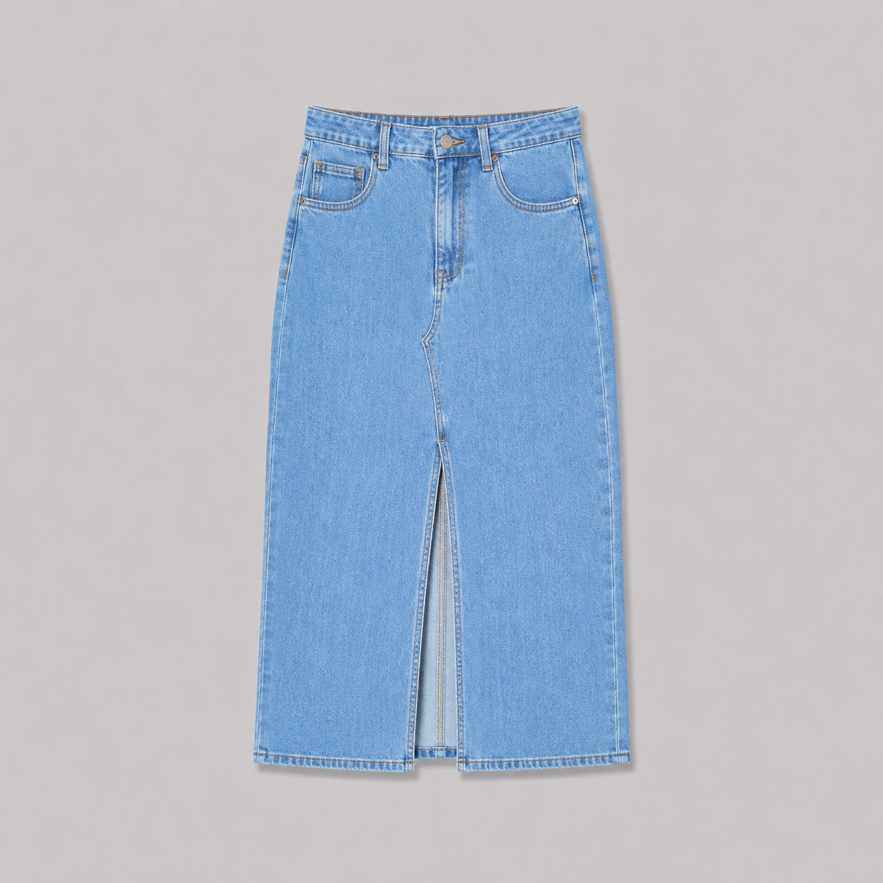COLEGACY Women Denim Midi Skirt