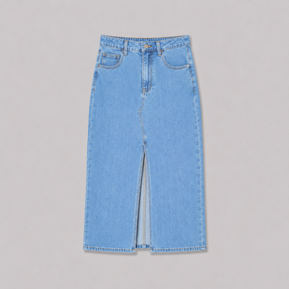 COLEGACY Women Denim Midi Skirt
