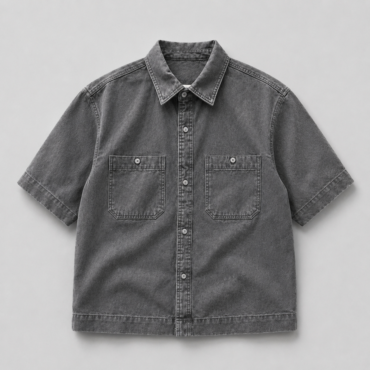 COLEGACY Men Denim Short Sleeve Shirt