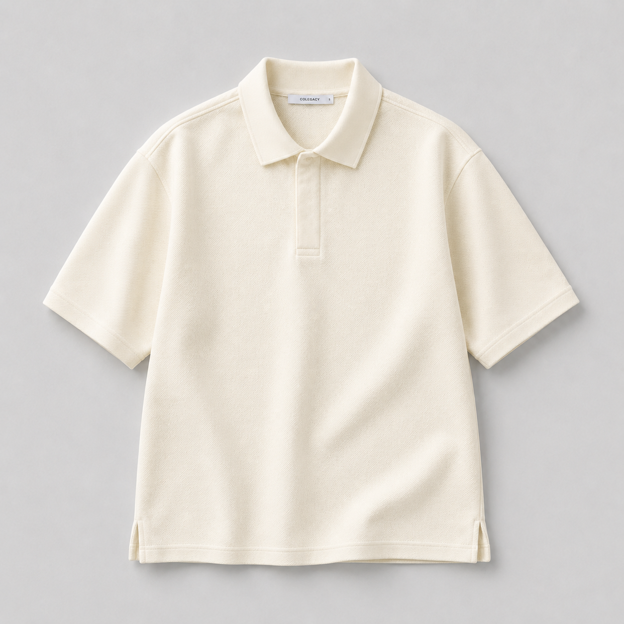 COLEGACY Men Textured Oversized Polo Shirt