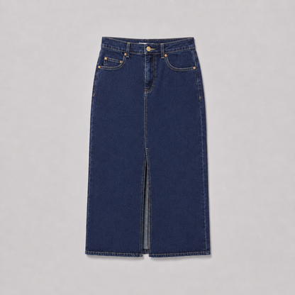 COLEGACY Women Denim Midi Skirt