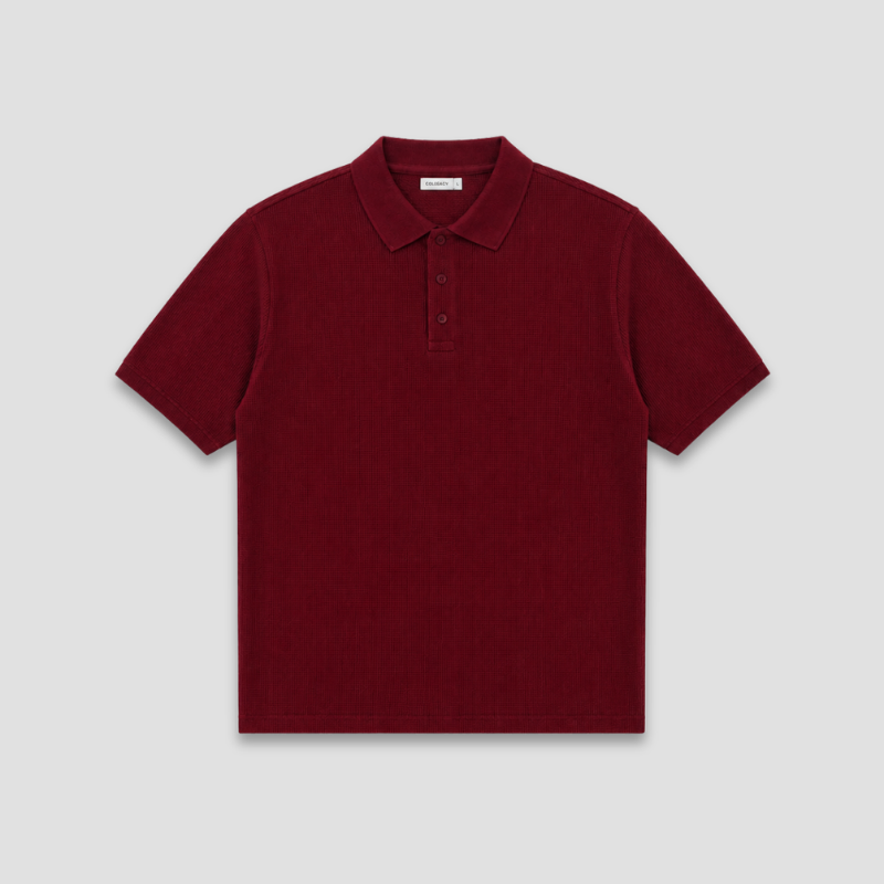 COLEGACY Men Knit Polo Shirt