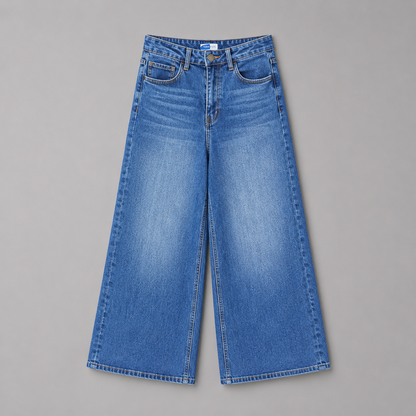 COLEGACY Women High Waist Wide Leg Jeans