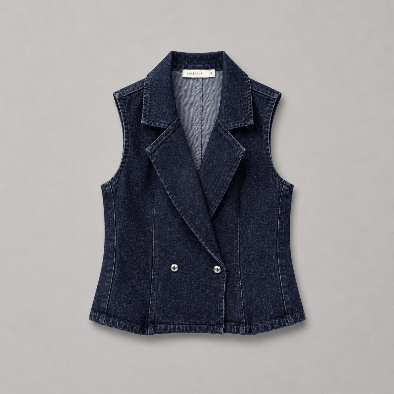 COLEGACY Women Sleeveless Denim Vest