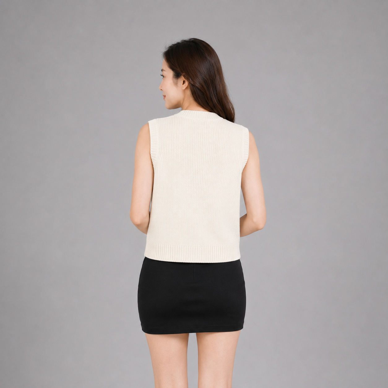 COLEGACY Women Elegant Knit Button Vest