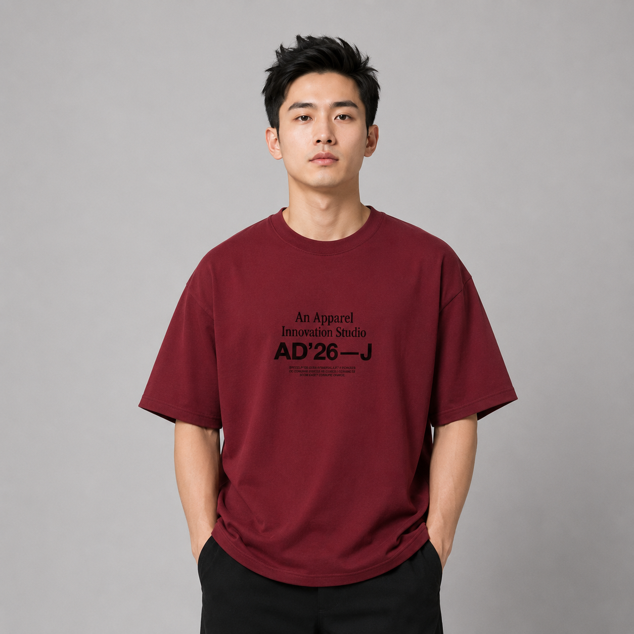 AD Men Oversized T-Shirt Men Japanese Streetwear Tee