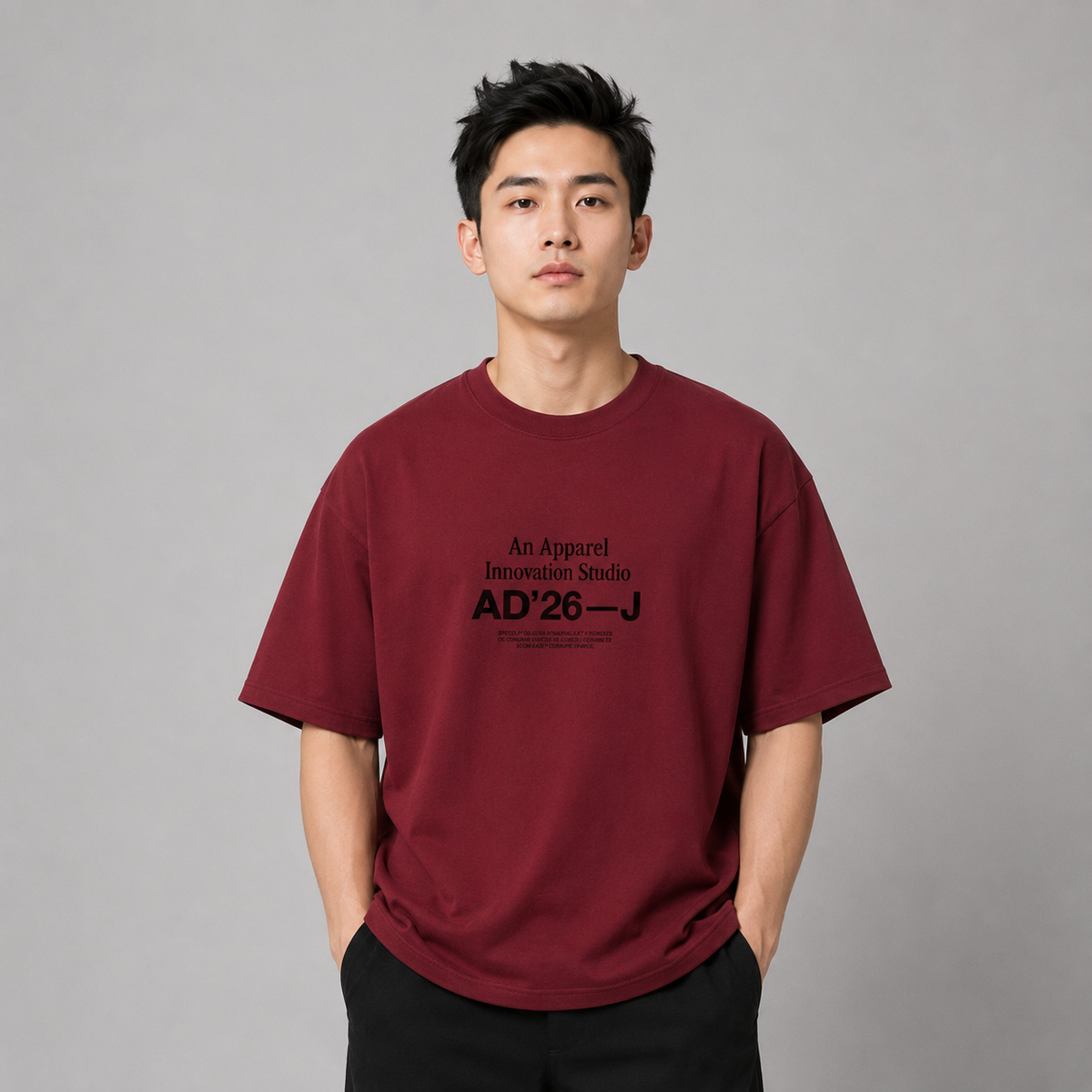 AD Men Oversized T-Shirt Men Japanese Streetwear Tee