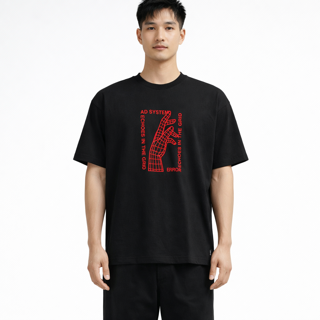 AD Men Unisex Streetwear Graphic Oversized T-Shirt
