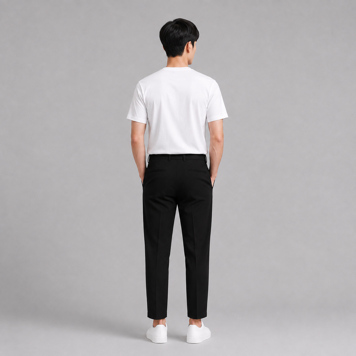 YFS Men Slim Fit Ankle-Length Trousers
