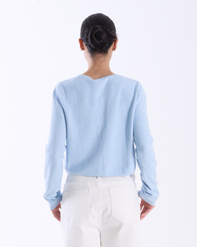 COLEGACY Women Knit Long Sleeve Crop Top