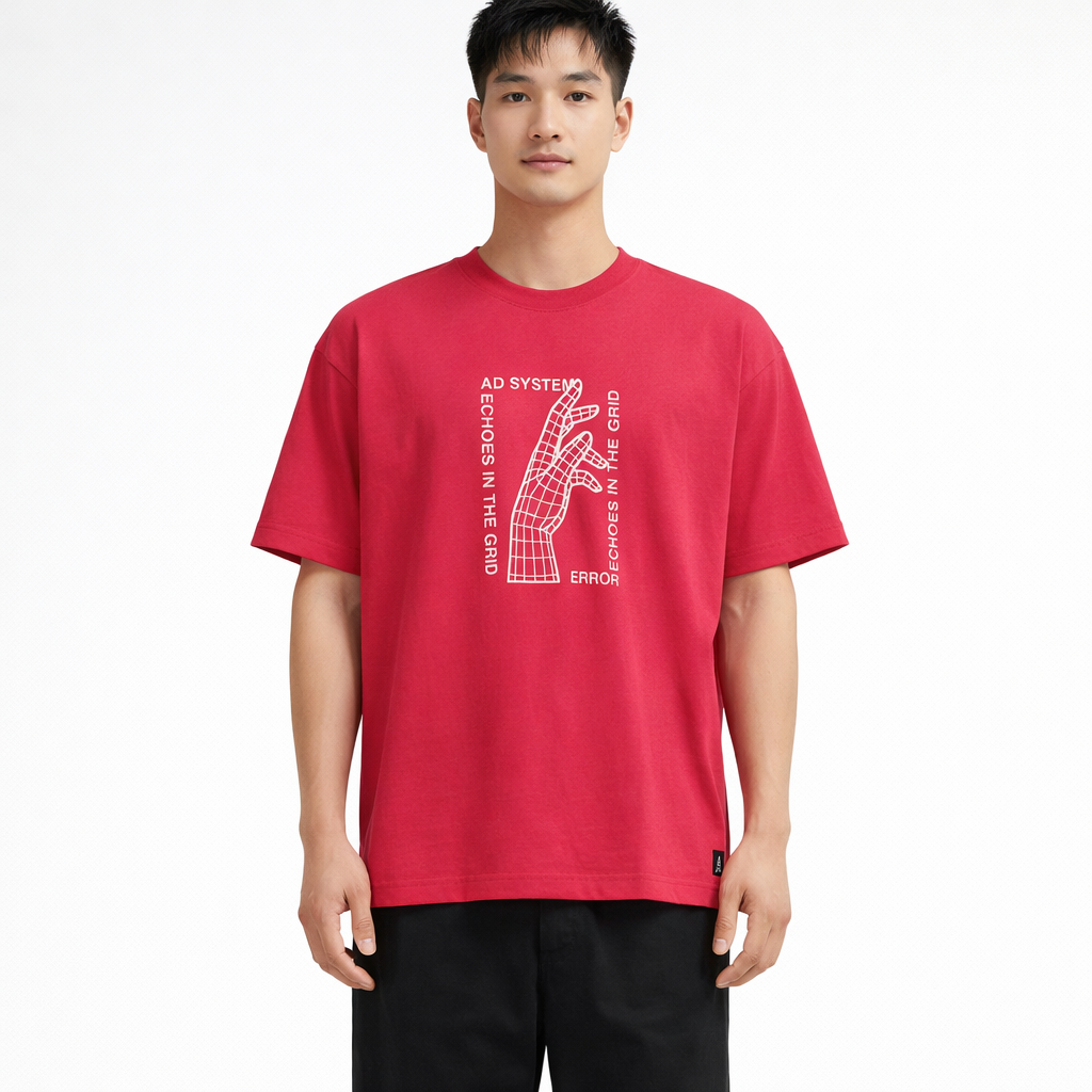 AD Men Unisex Streetwear Graphic Oversized T-Shirt