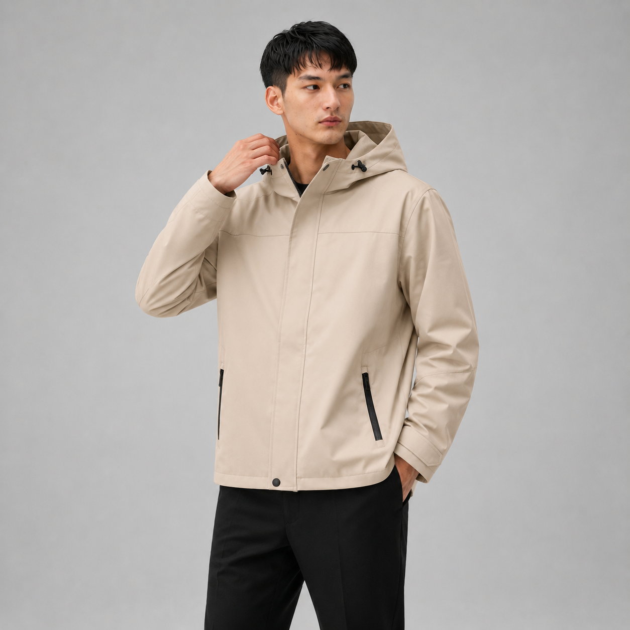 COLEGACY Men Hooded Windbreaker