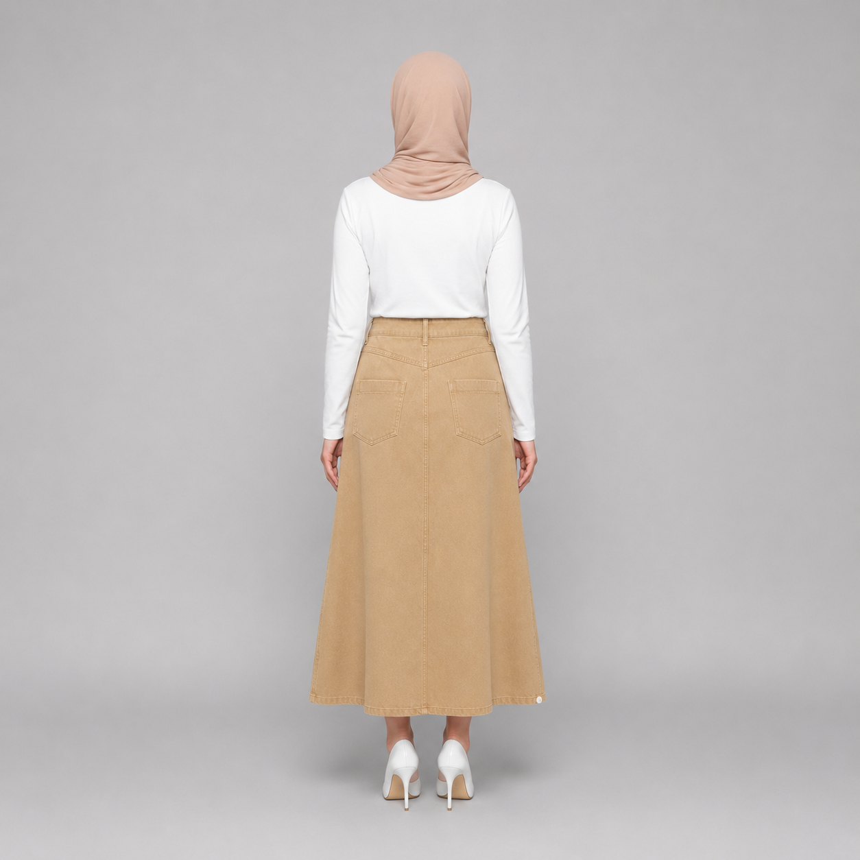 PISCO Women A-Line Denim Maxi Skirt