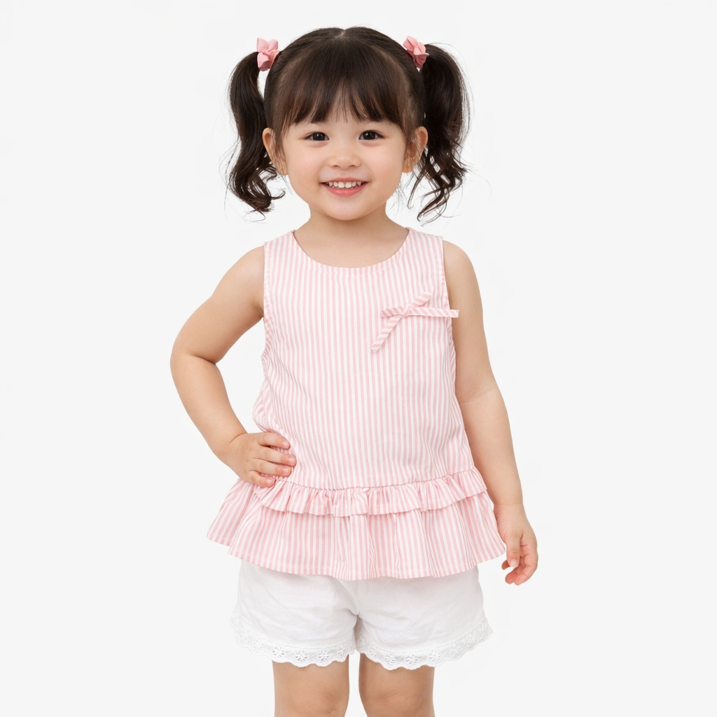 AD Kids Girls Sleeveless Ruffle Top