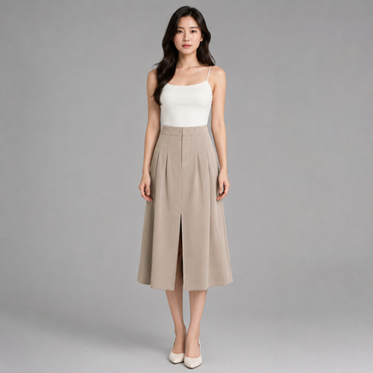 COLEGACY Women A-Line Midi Skirt