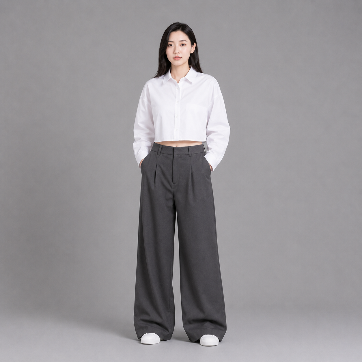 COLEGACY Women Wide Leg Trousers