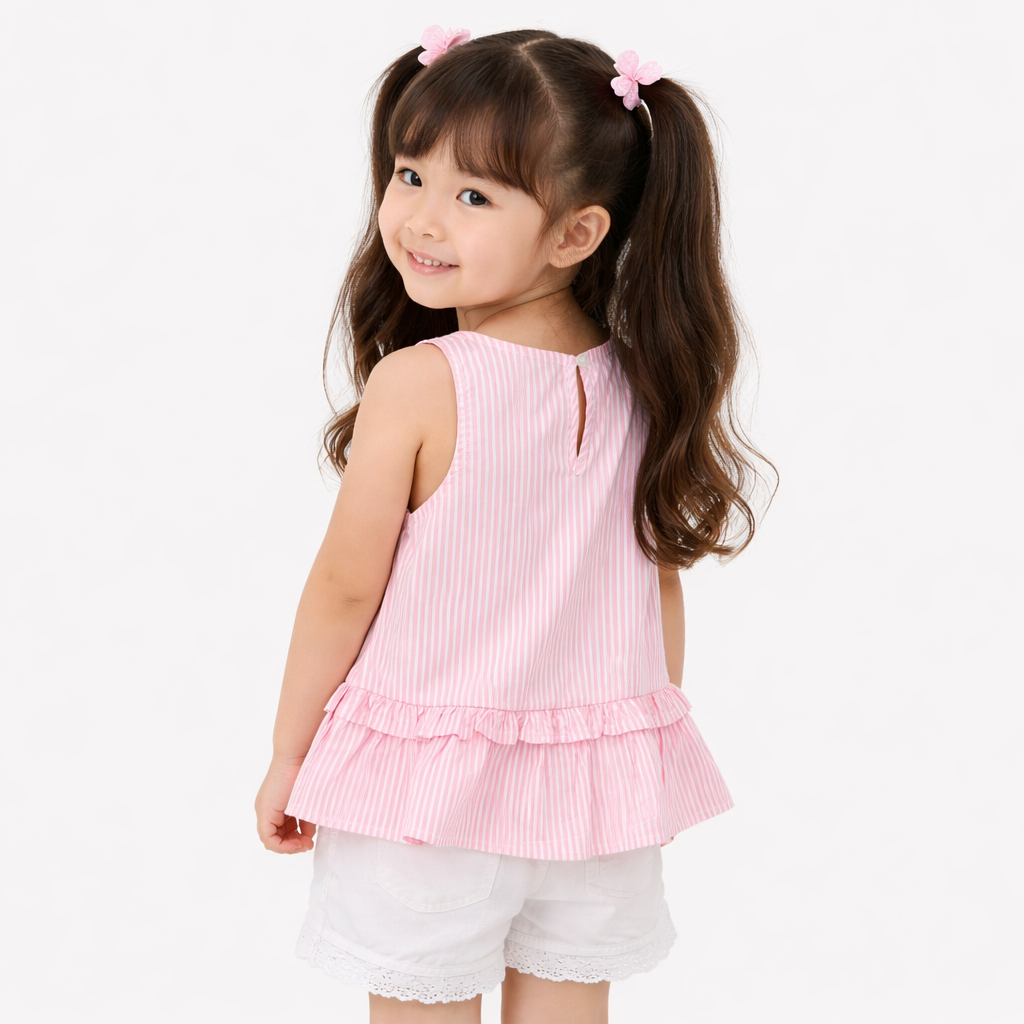 AD Kids Girls Sleeveless Ruffle Top