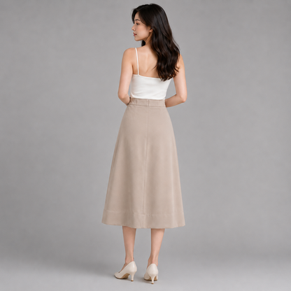 COLEGACY Women A-Line Midi Skirt