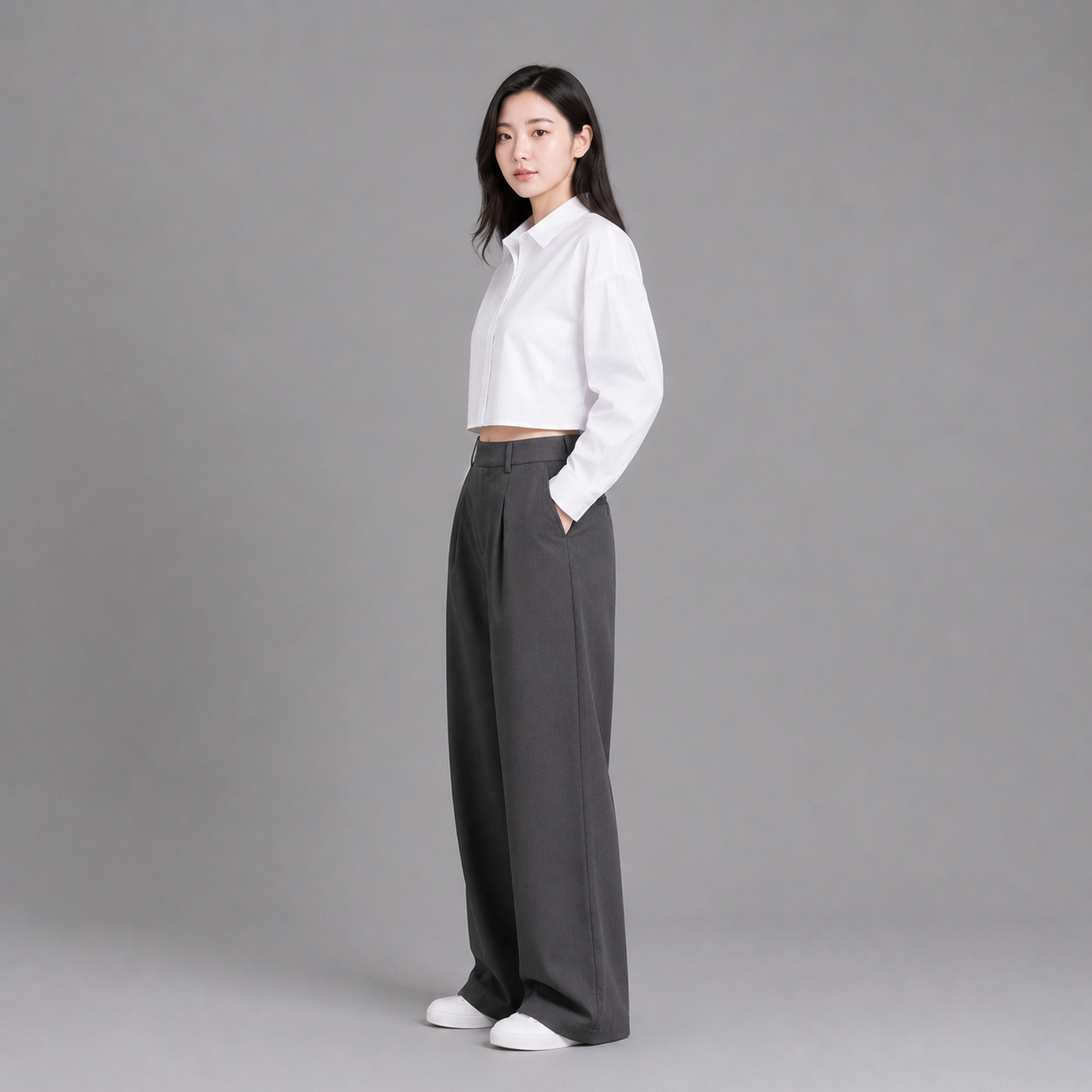 COLEGACY Women Wide Leg Trousers