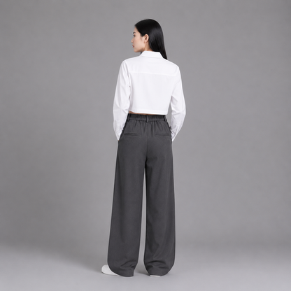 COLEGACY Women Wide Leg Trousers