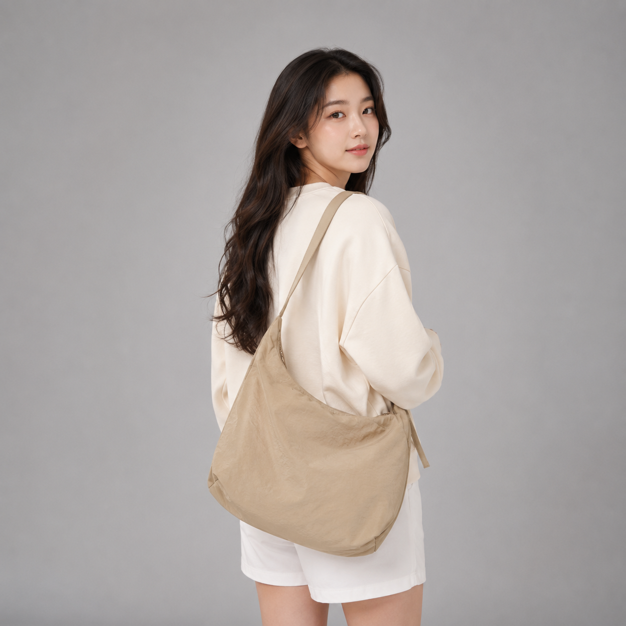 COLEGACY Nylon Round Shoulder Bag