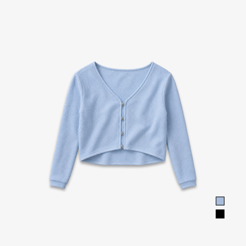 COLEGACY Women Knit Long Sleeve Crop Top
