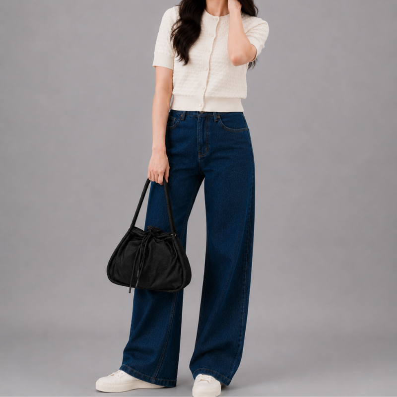 COLEGACY Soft Drawstring Nylon Shoulder Bag